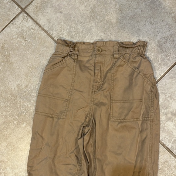 Polo Ralph Lauren Khaki Tan Twill Elastic Waist Utility Jogger Pants 12 Girls - Picture 3 of 7